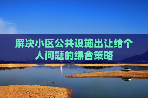 解决小区公共设施出让给个人问题的综合策略